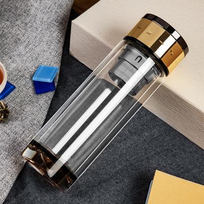 雙層水晶玻璃杯商務禮品水杯子廠家直銷定制logo茶杯