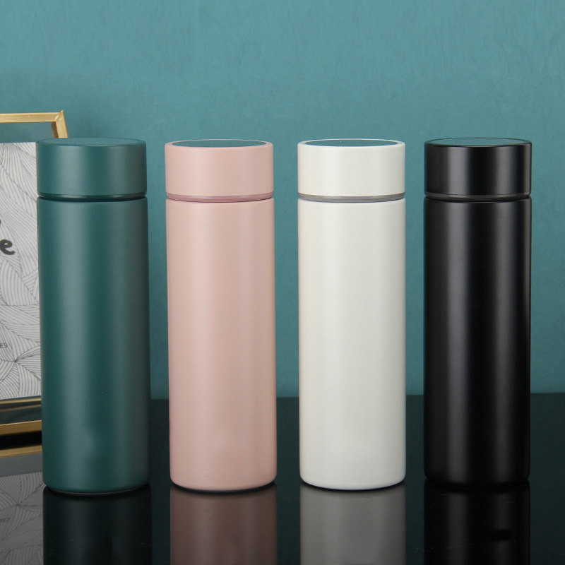 高真空旋薄鏡面內膽316材質溫度顯示保溫杯同學禮品水杯